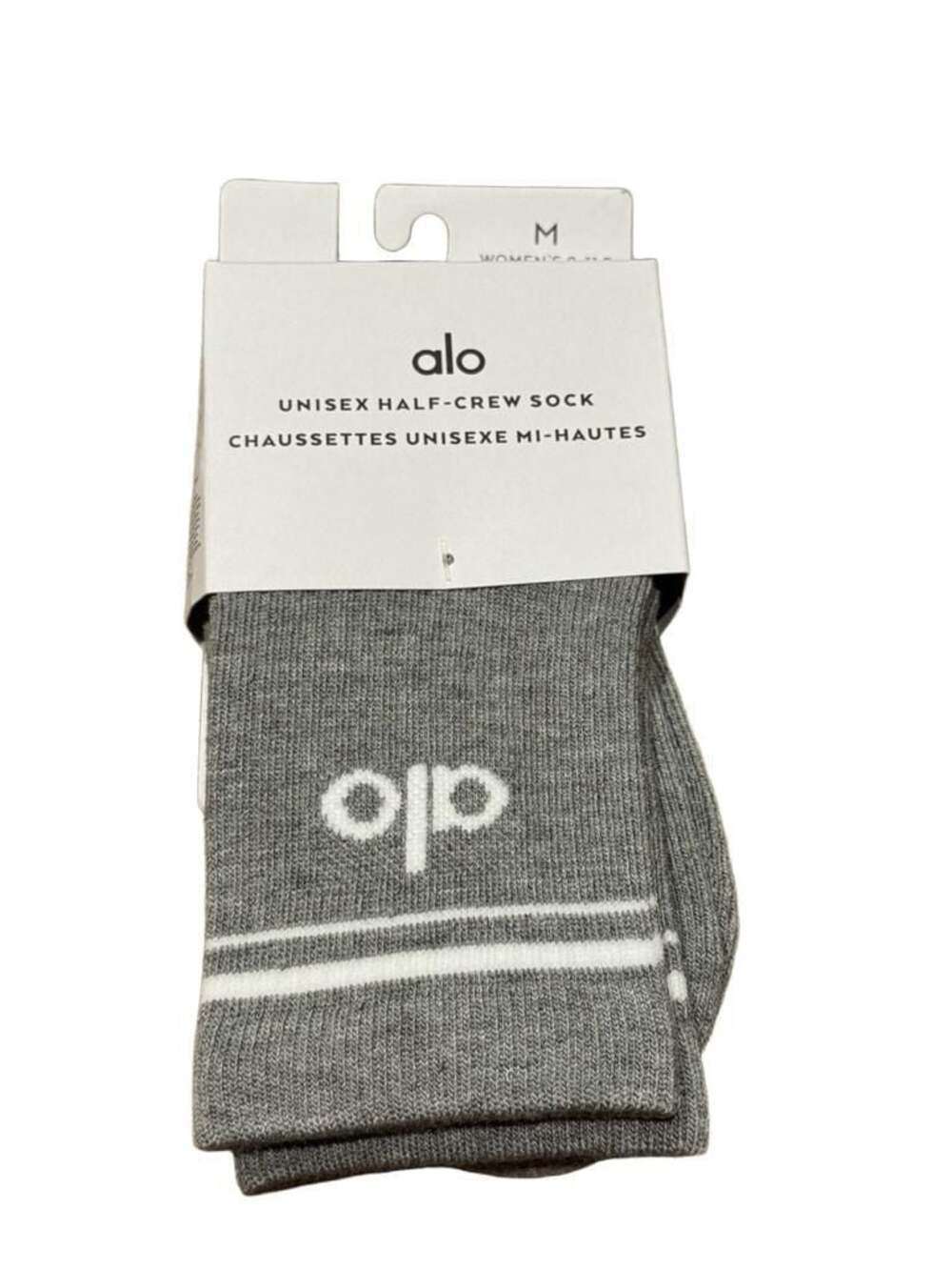 Alo yoga unisex throwback sock grey